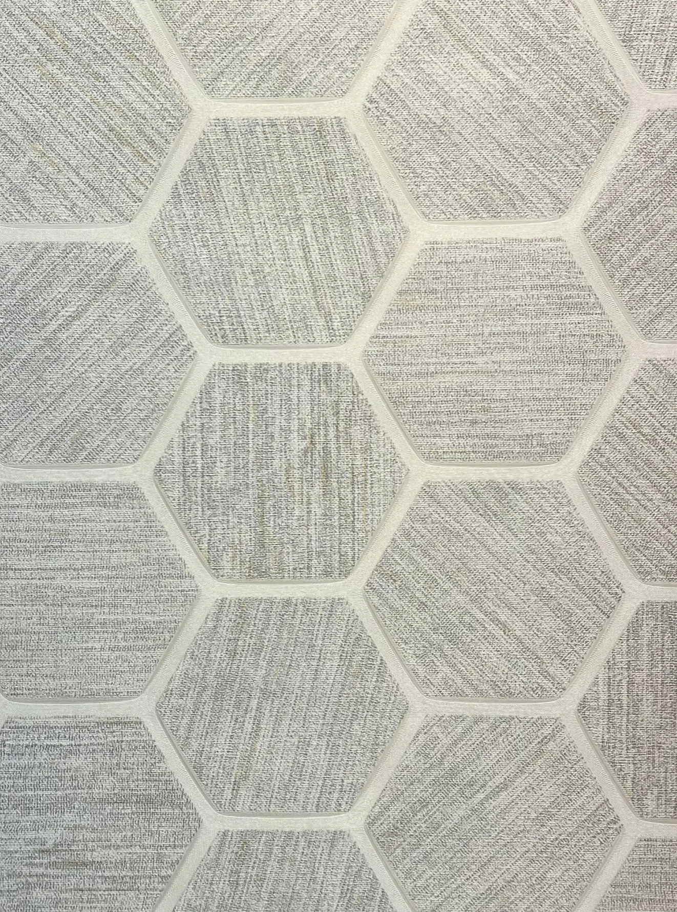 Jersey Texture Hive Geo Parchment Grey