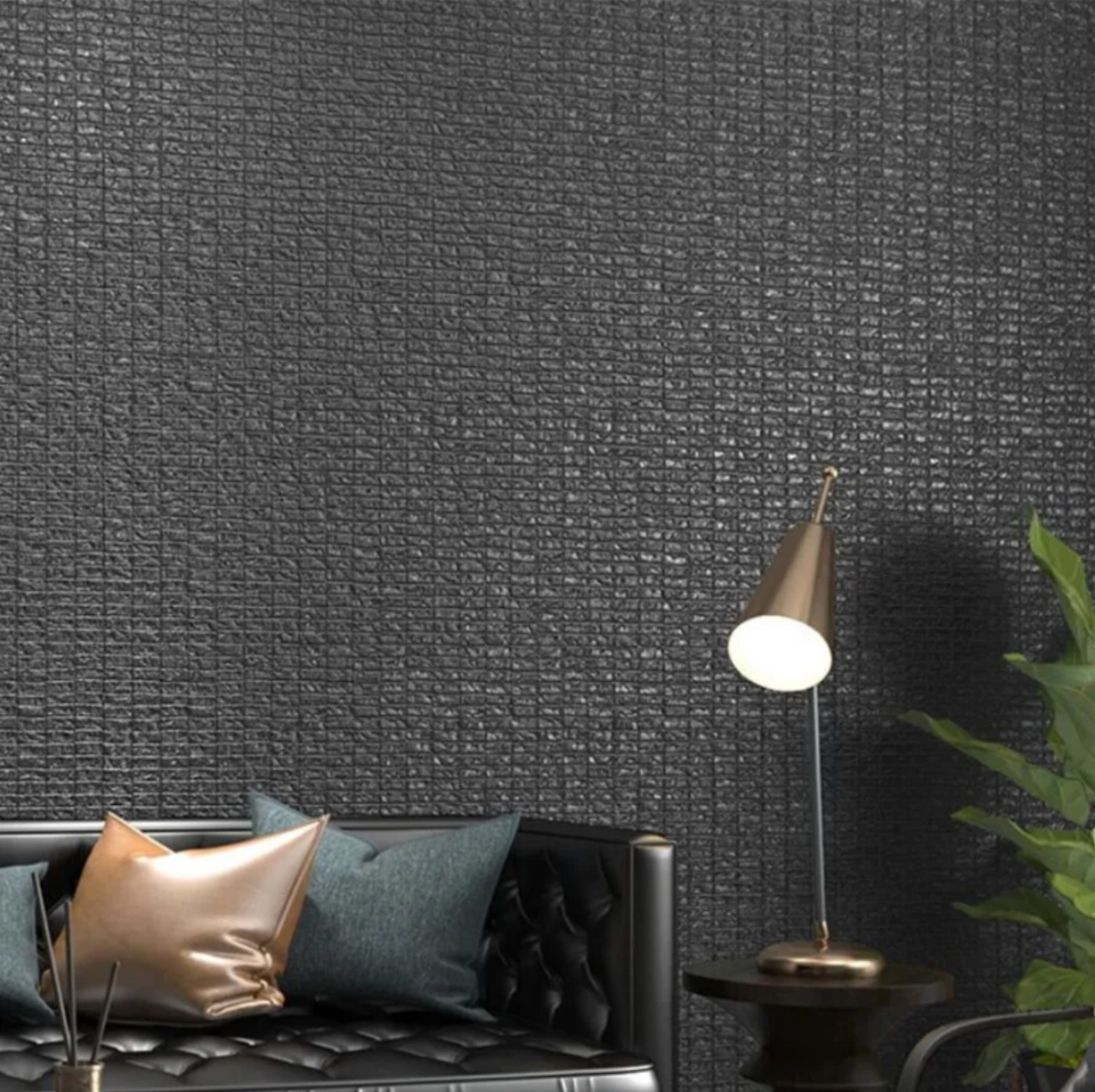 Petite Textured Grid Gunmetal