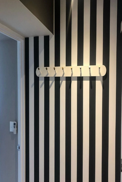 Solid Black and White Stripe