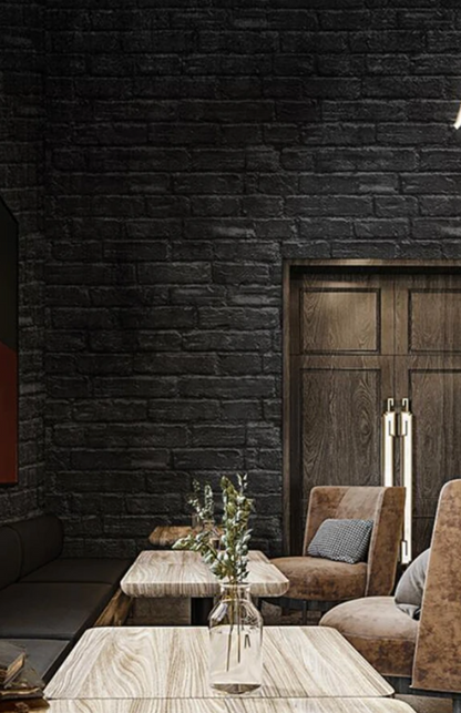 Urban Painted Brick Black